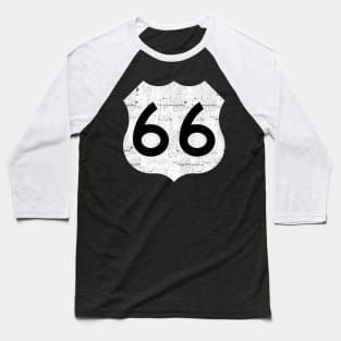 Route 66 -- Vintage Look Design Baseball T-Shirt